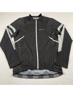 Skins Full Zip Cycling Jersey Women’s L Short Sleeve Black White Mesh Light